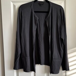 J. Jill Charcoal Open Front Blazer